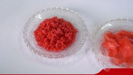스시 생강 소매용 유리 포장에 분홍색 또는 흰색으로 절인 생강